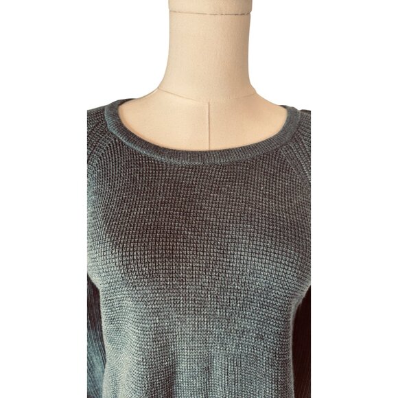 NWT I.N.C Petite Small Blue/Gray Knit Sweater Silver Side Zippers - Picture 5 of 16